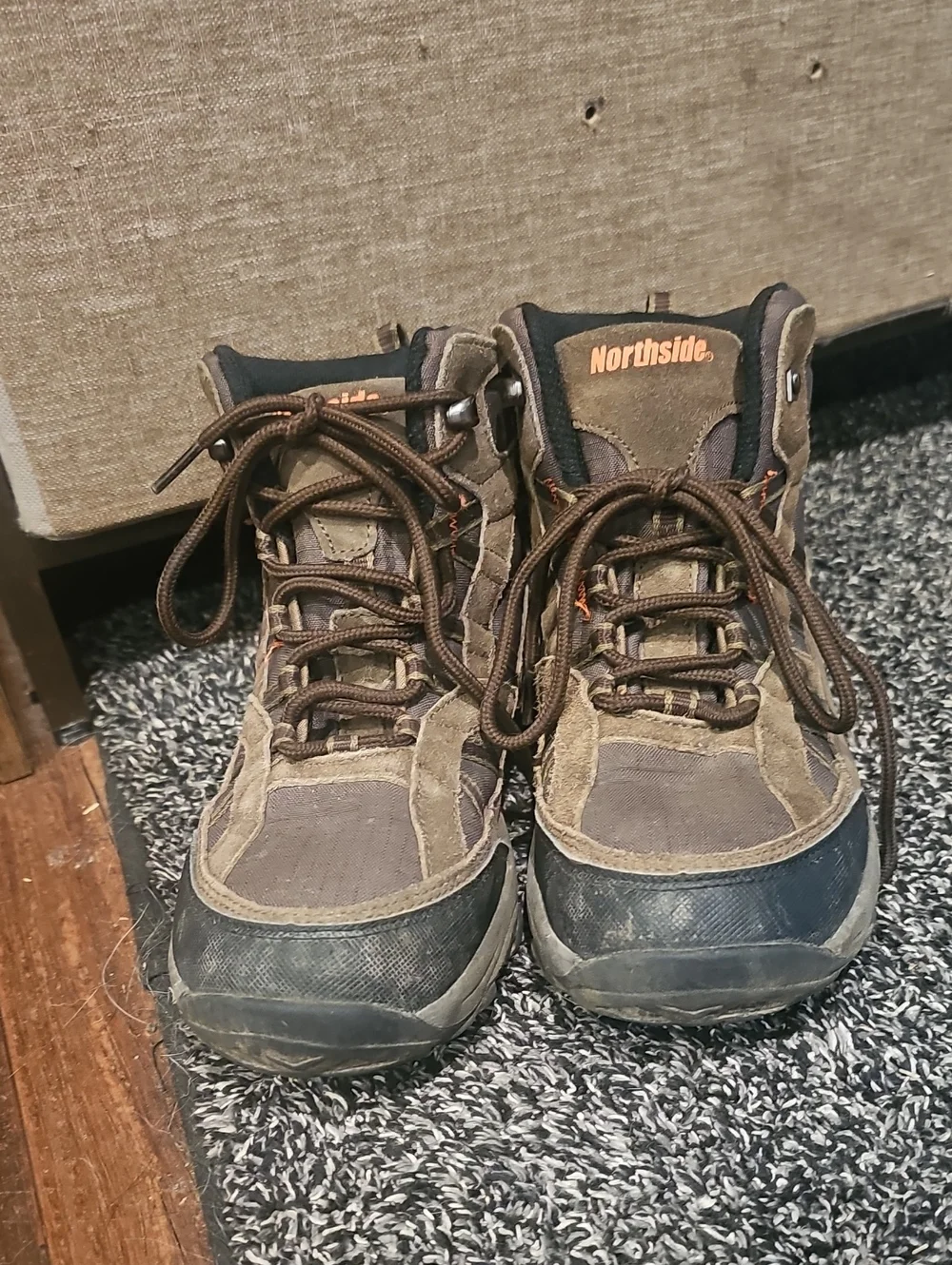 Northside Boys Youth Brown and Black Trail Hiking Boots